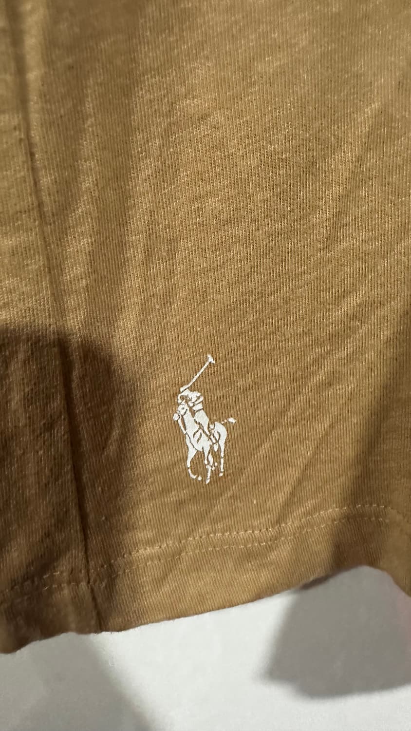 폴로 랄프로렌 로고 브라운 반팔 티셔츠 M 상품이미지3