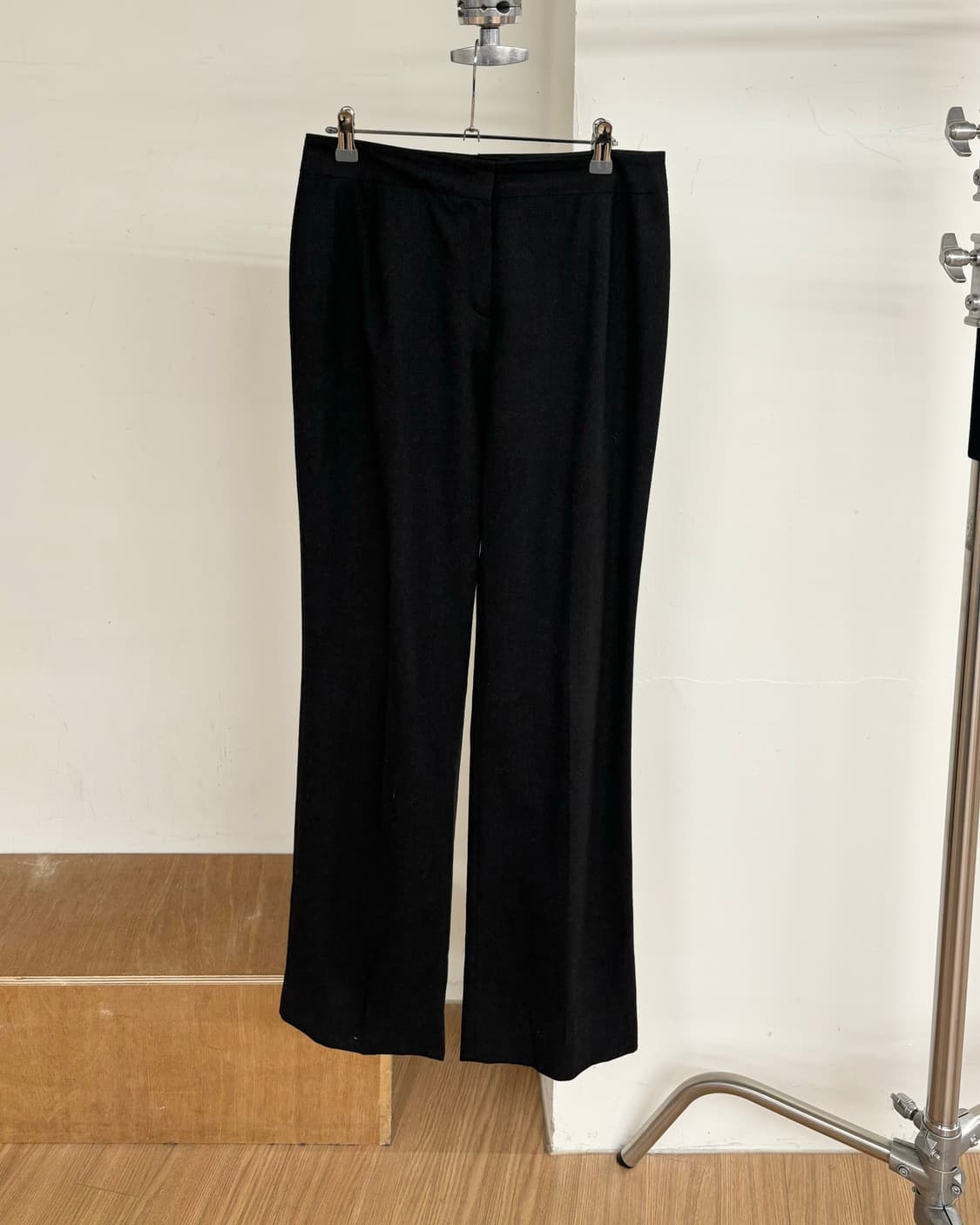 에스카다 블랙 와이드 레그 팬츠 상품이미지1