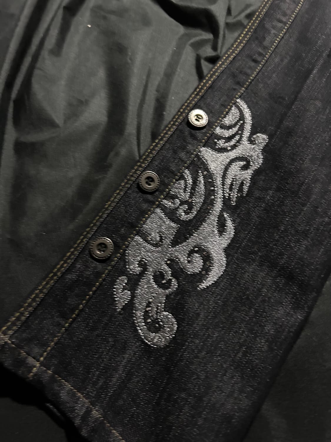 y2k noir jacquard snap detailed pants 상품이미지4
