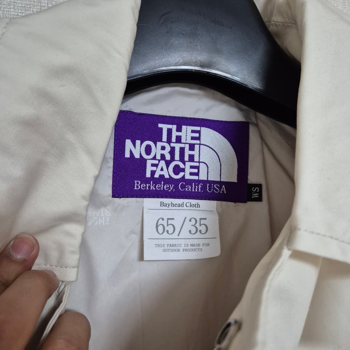 노스페이스 퍼플라벨 65/35 화이트 코튼코트  상품이미지5