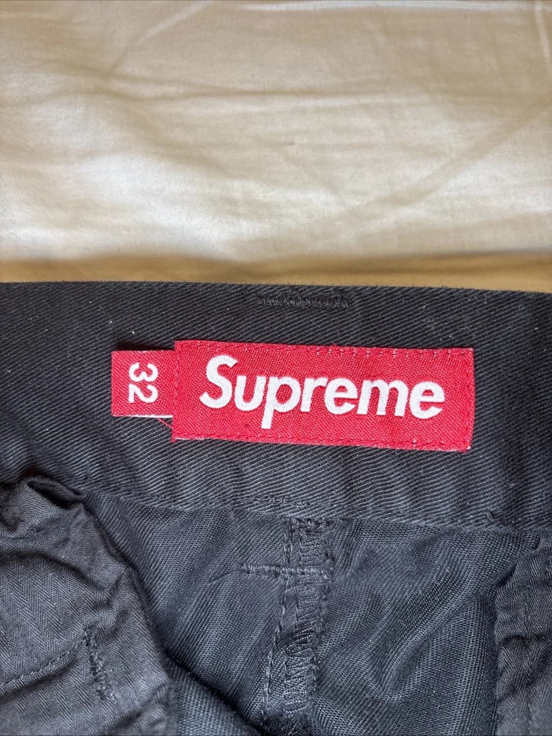 슈프림 스트레이트 워크 팬츠 블랙 32 상품이미지4