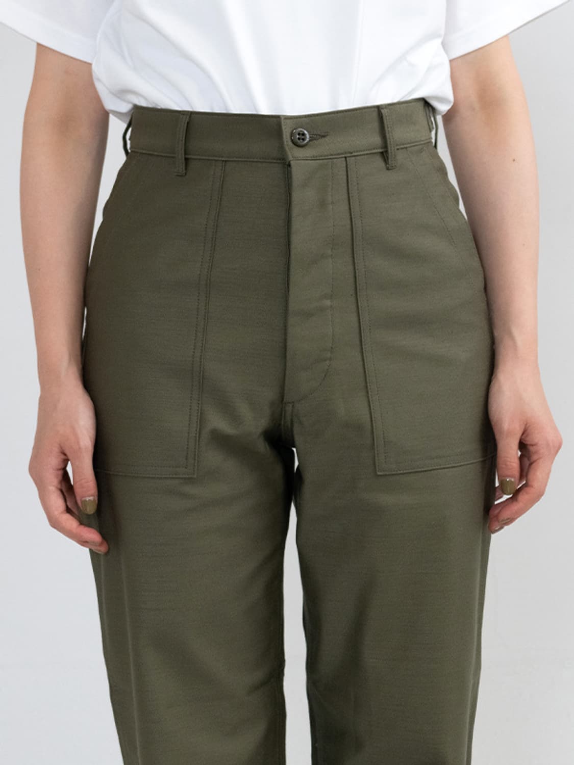 HYKE Baker Pants 카키 3 상품이미지5