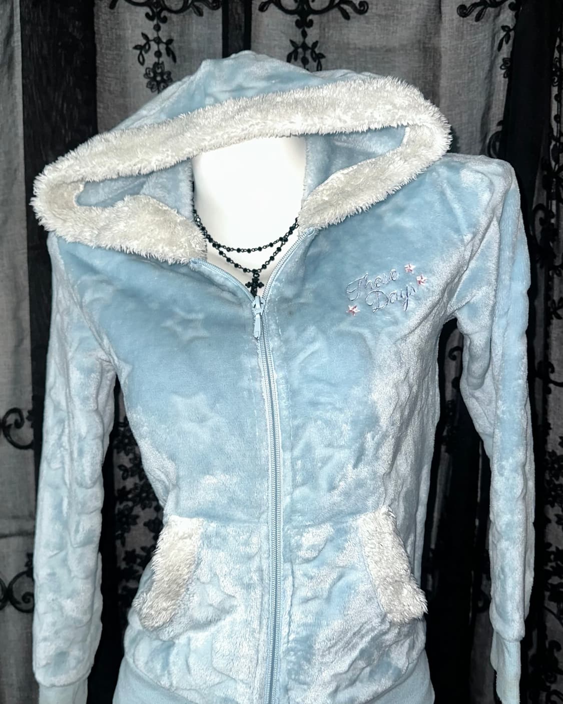 Baby blue star fleece 상품이미지2