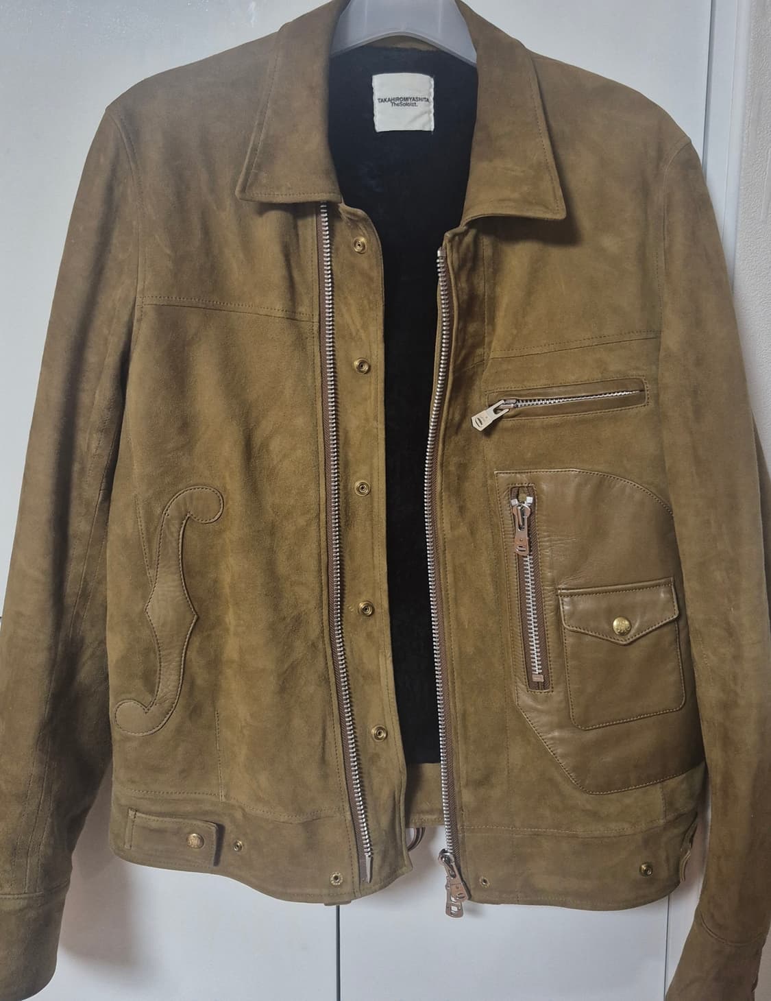 타카히로 미야시타 더 솔로이스트 16aw스웨이드 레더자켓 상품이미지1