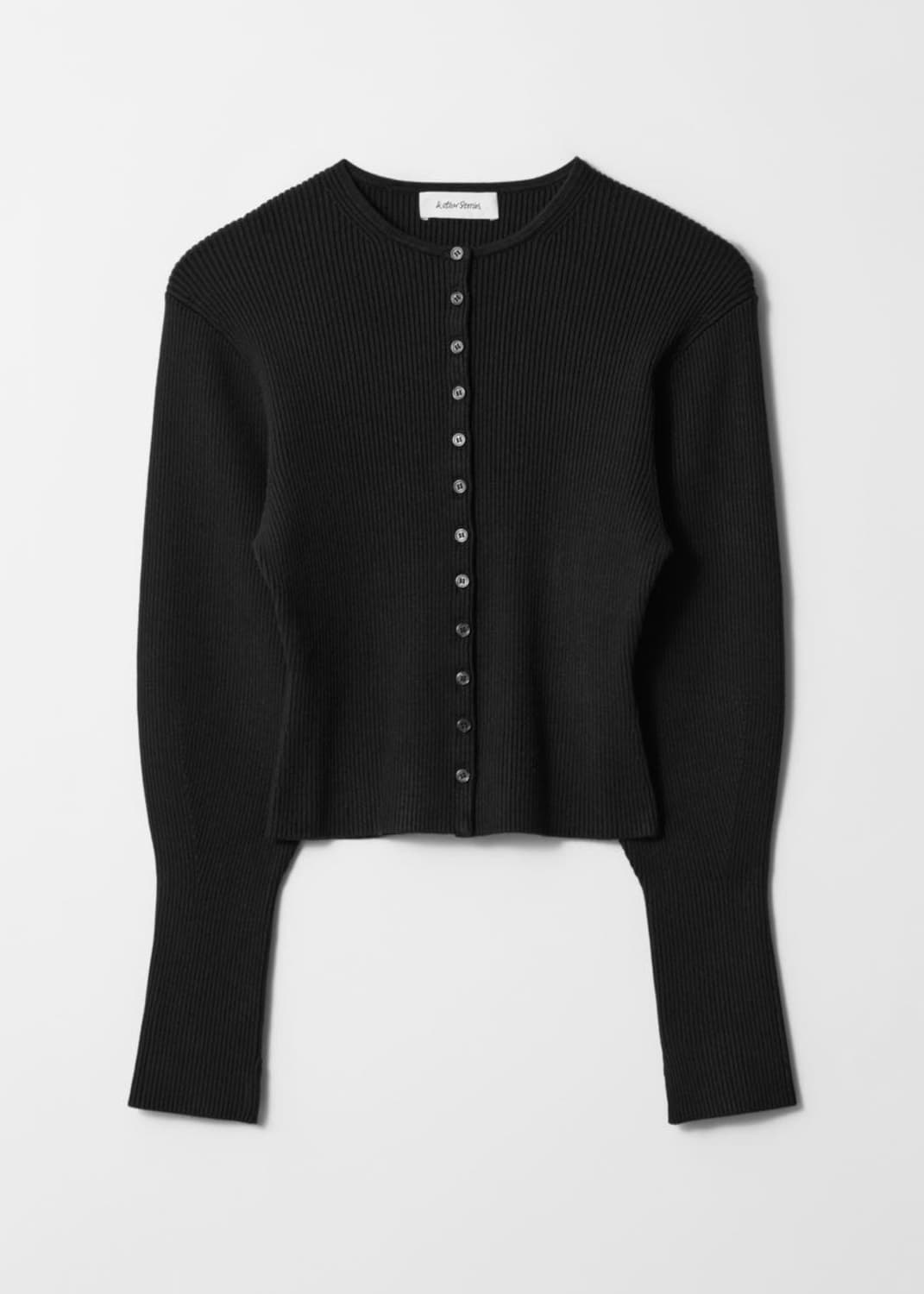 앤아더스토리즈 립 니트 가디건 화이트 상품이미지1