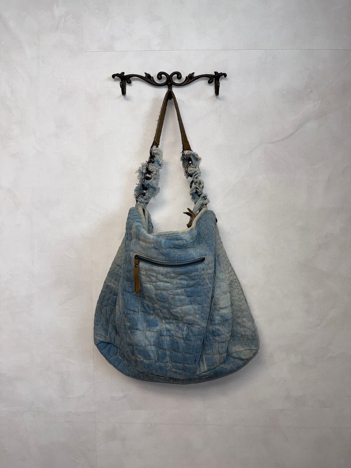 Grunge denim python laceup big 쇼퍼백 상품이미지4
