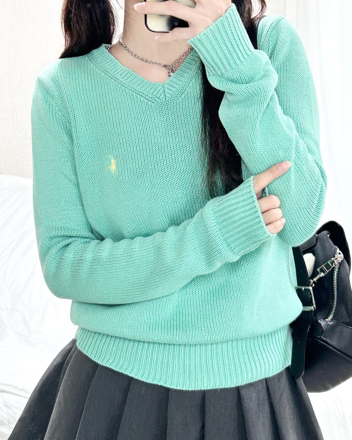 폴로 레몬포니 피스타치오 브이넥 니트 상품이미지4