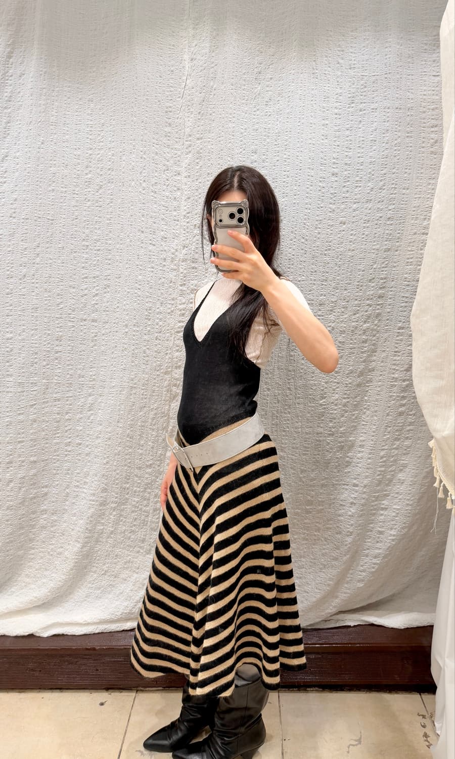 summer stripe knit ops 상품이미지4