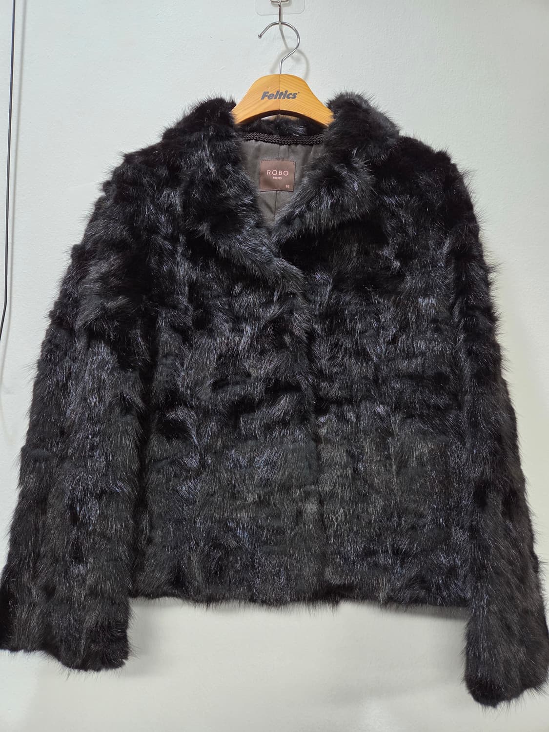 ROBO 블랙 밍크 퍼 자켓 Y2K 상품이미지1