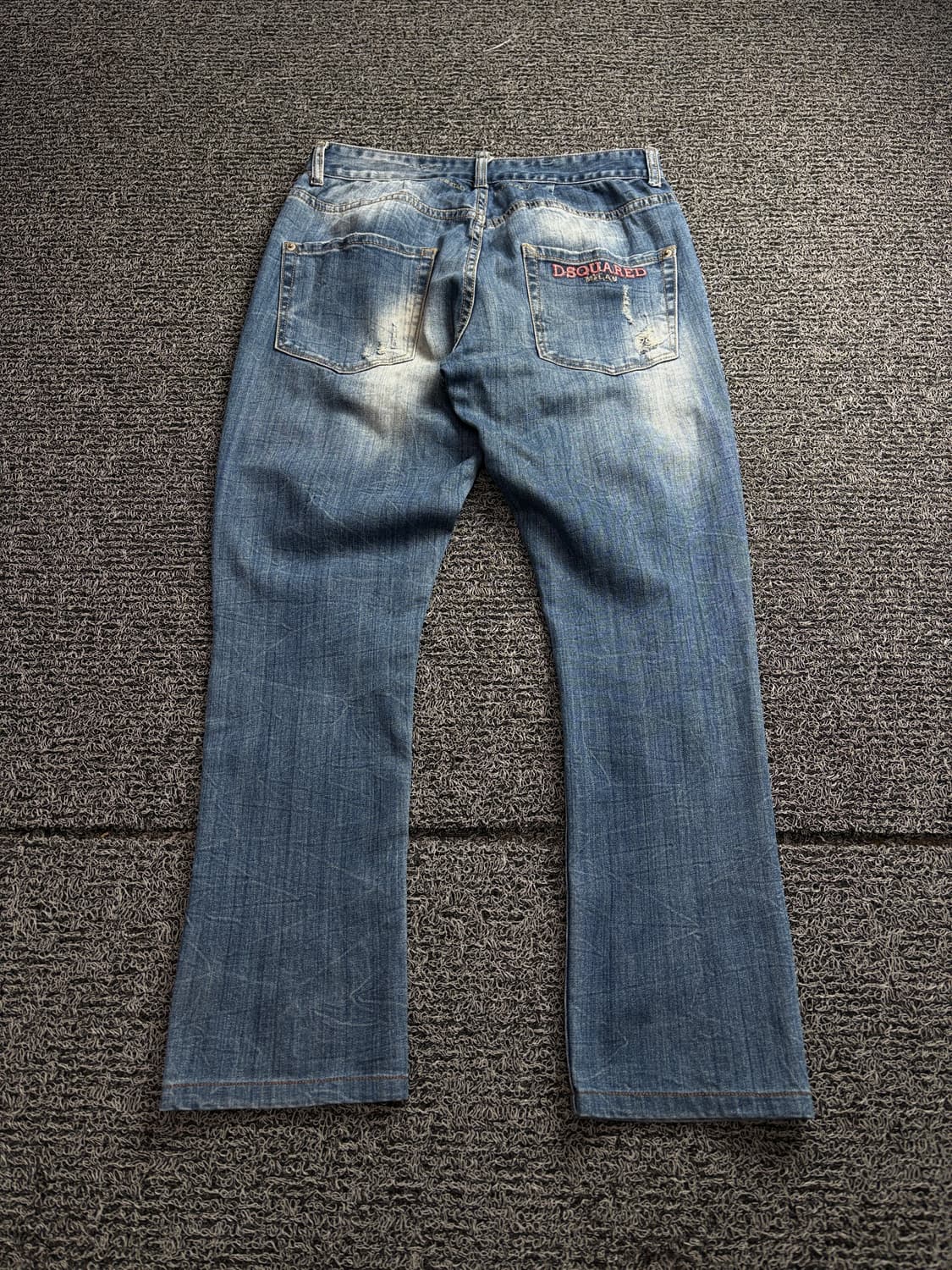 디스퀘어드2 자수로고 데미지 워싱 크롭 데님 팬츠 2665 상품이미지4