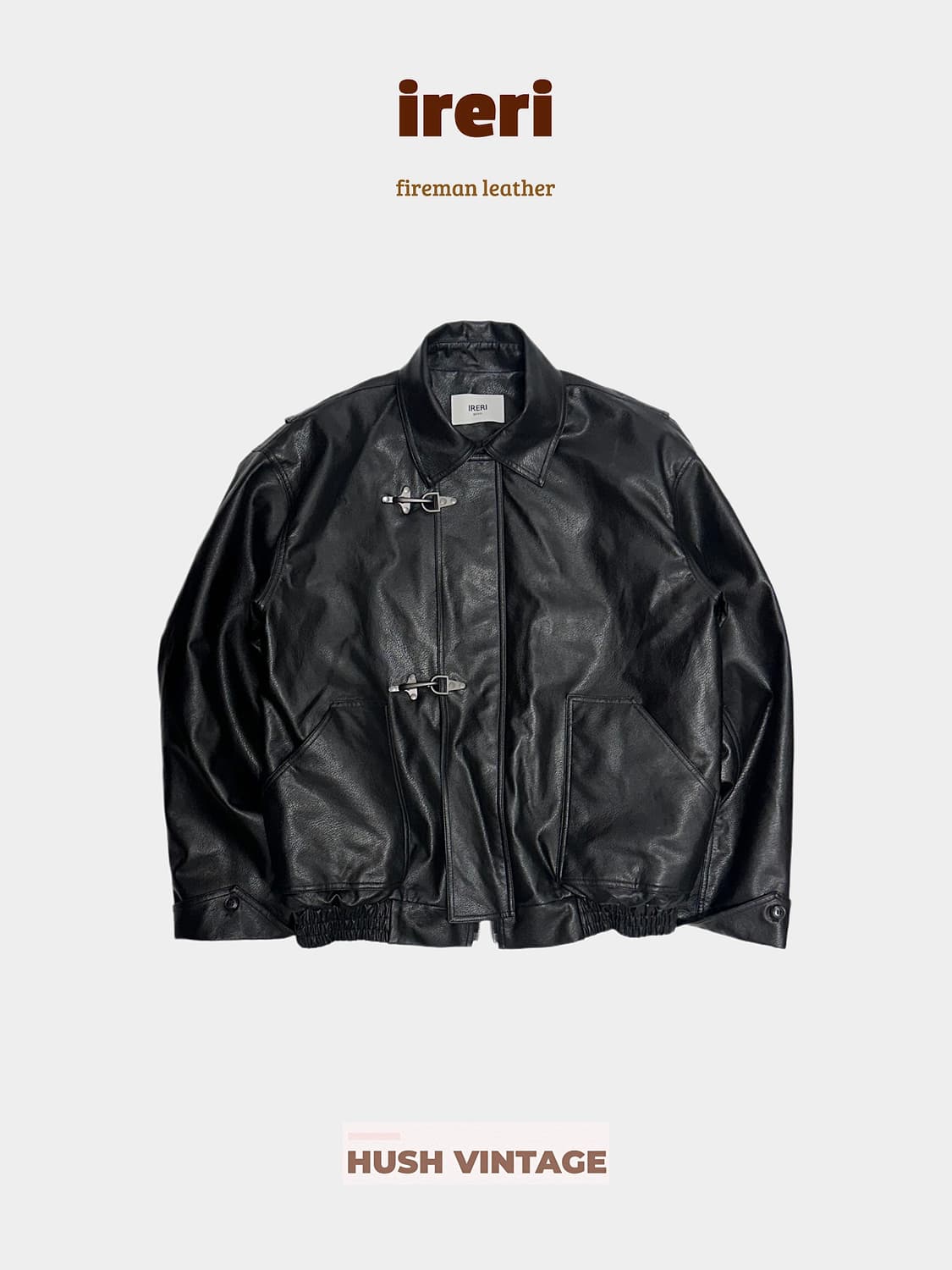 ireri 레더 파이어맨 블루종 자켓 상품이미지1