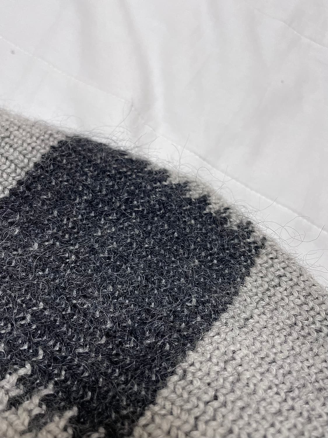 언유즈드 알파카 체커 플래그 가디건 상품이미지8