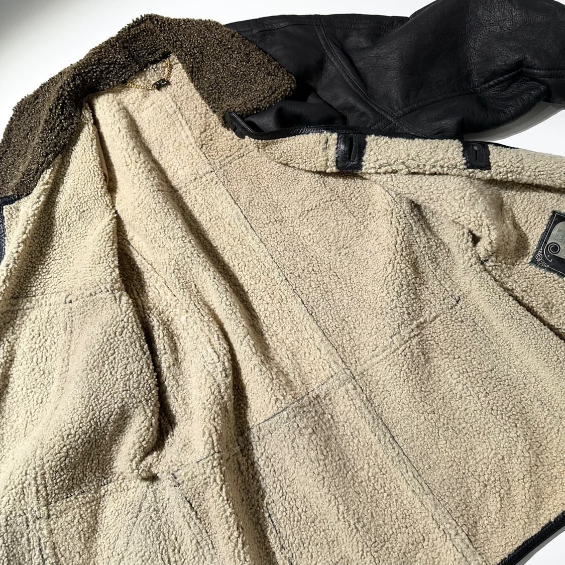 Snow Leather Australia 레더 시어링 싱글 무스탕 자켓 상품이미지8