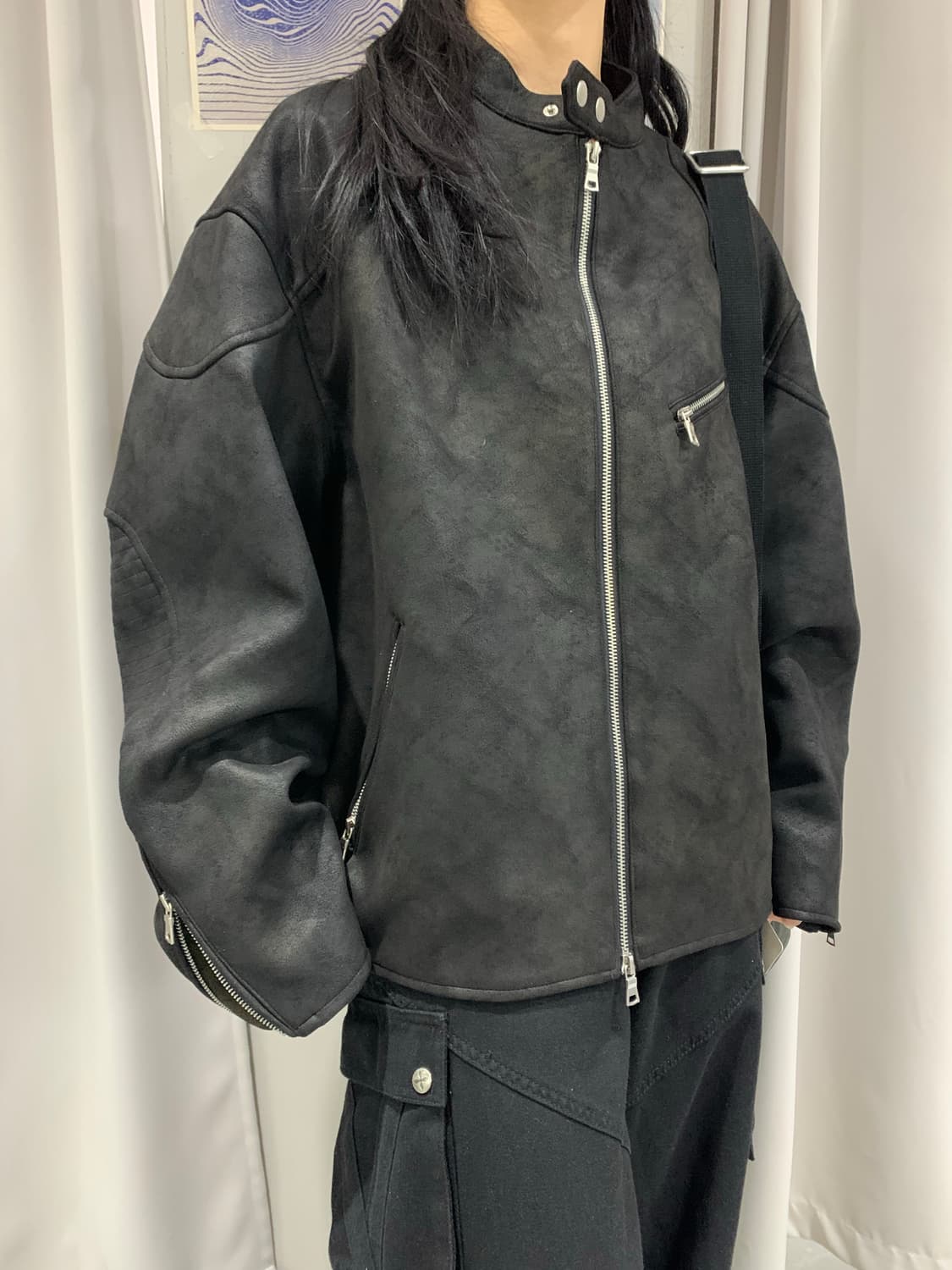 스웨이드 검정자켓 상품이미지7