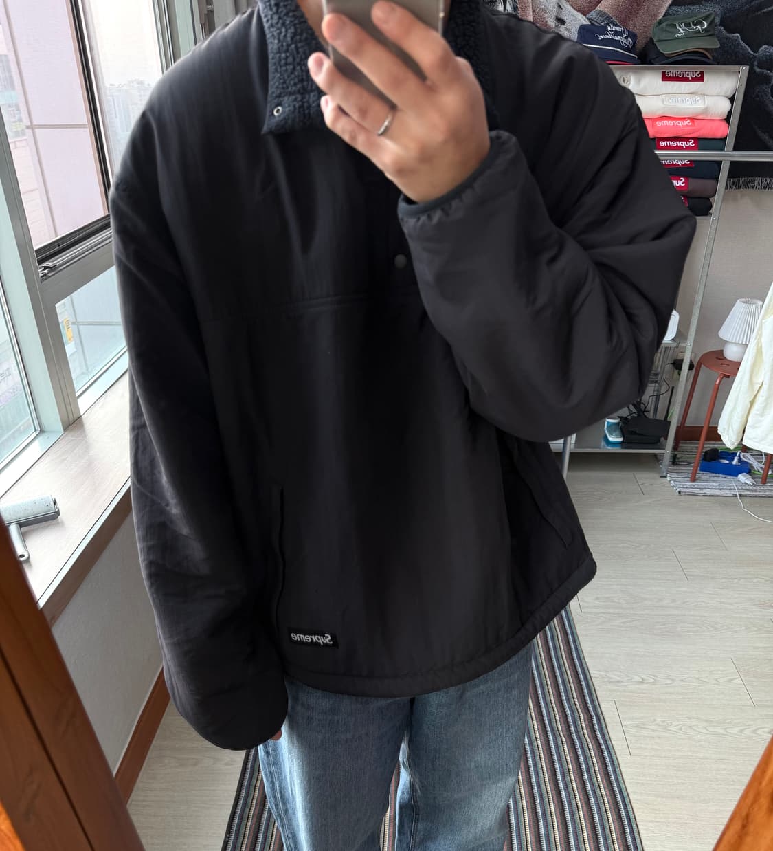 24fw 슈프림 리버시블 하프 후리스 상품이미지2