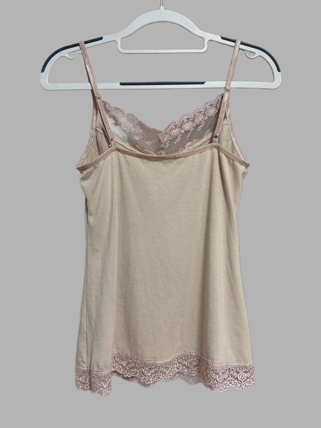 빈티지 레이스 핑크 베이지 슬리브리스 상품이미지2