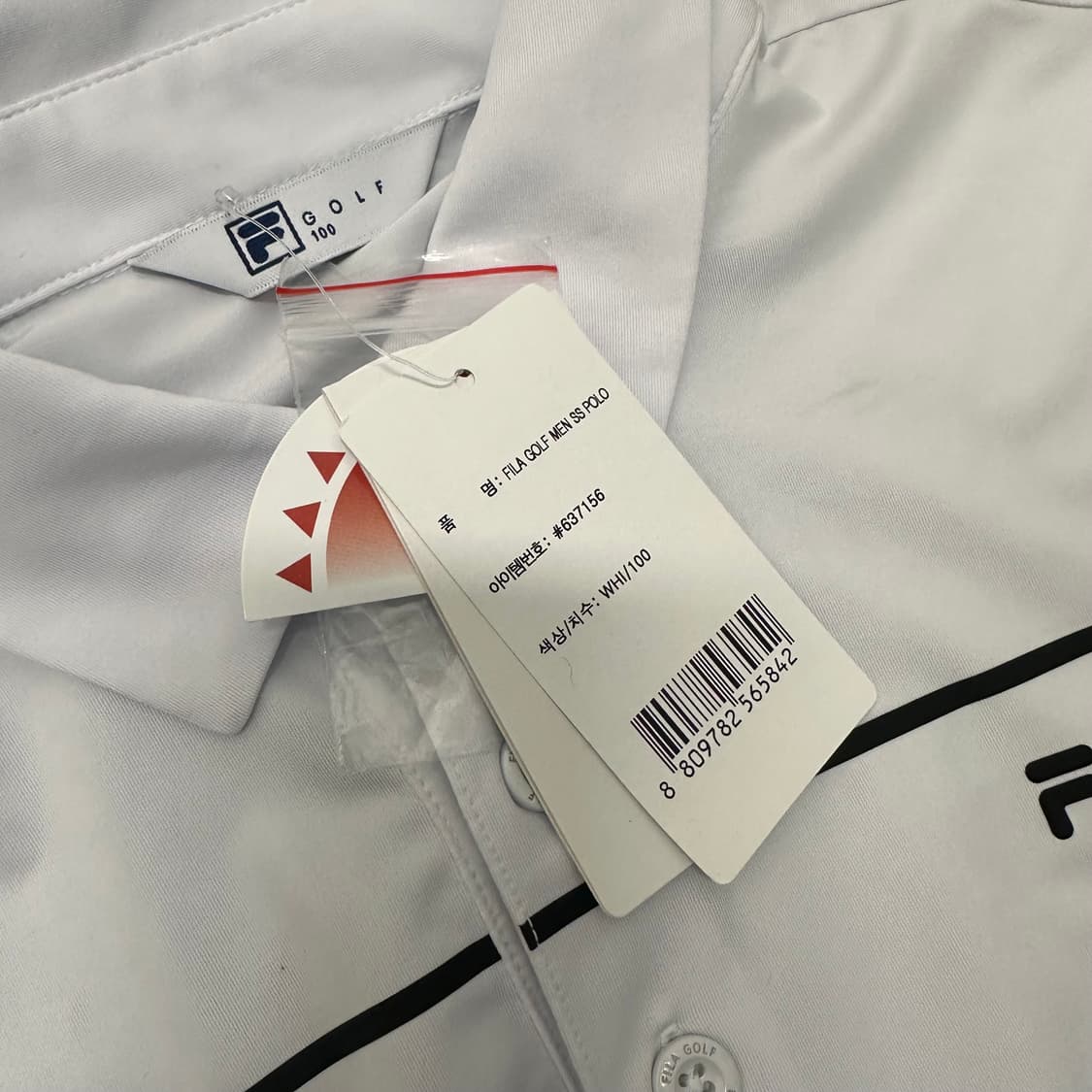 [새상품] FILA GOLF 휠라 골프 기능성 반팔티셔츠 화이트 L 상품이미지4