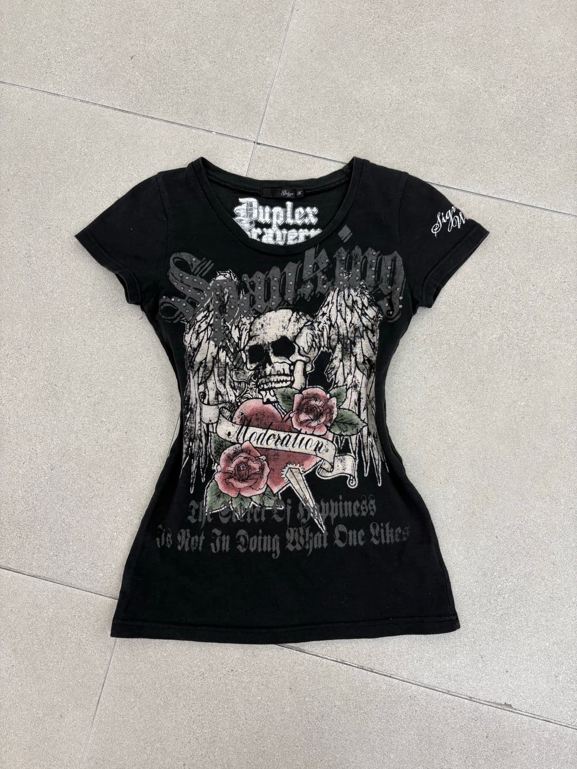 백날개 스컬 반팔 상품이미지1