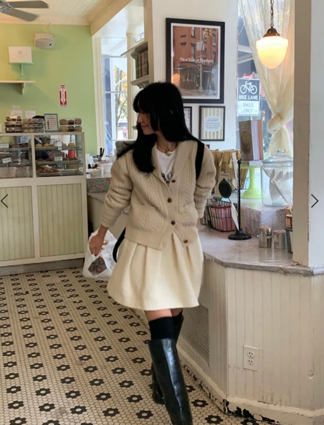 더바넷 shawl collar cable knit cardigan 상품이미지3