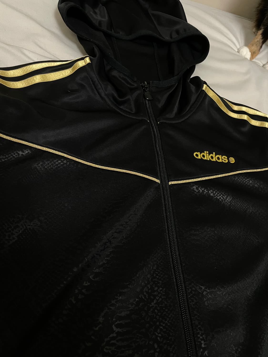 Adidas 호피 무늬 후드 져지 상품이미지1