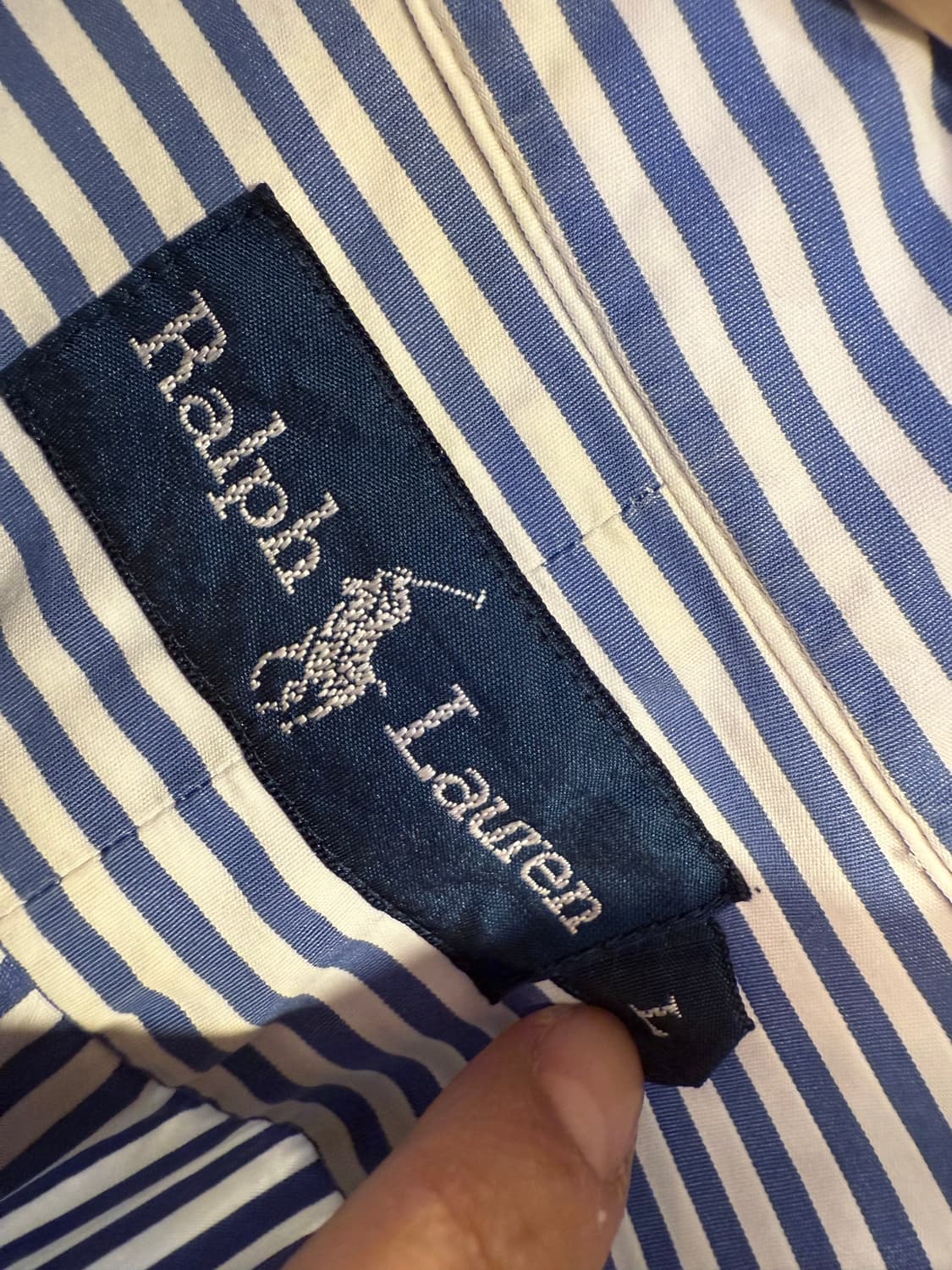 폴로 랄프로렌 옐로우포니 블루 스트라이프 반팔셔츠 상품이미지2