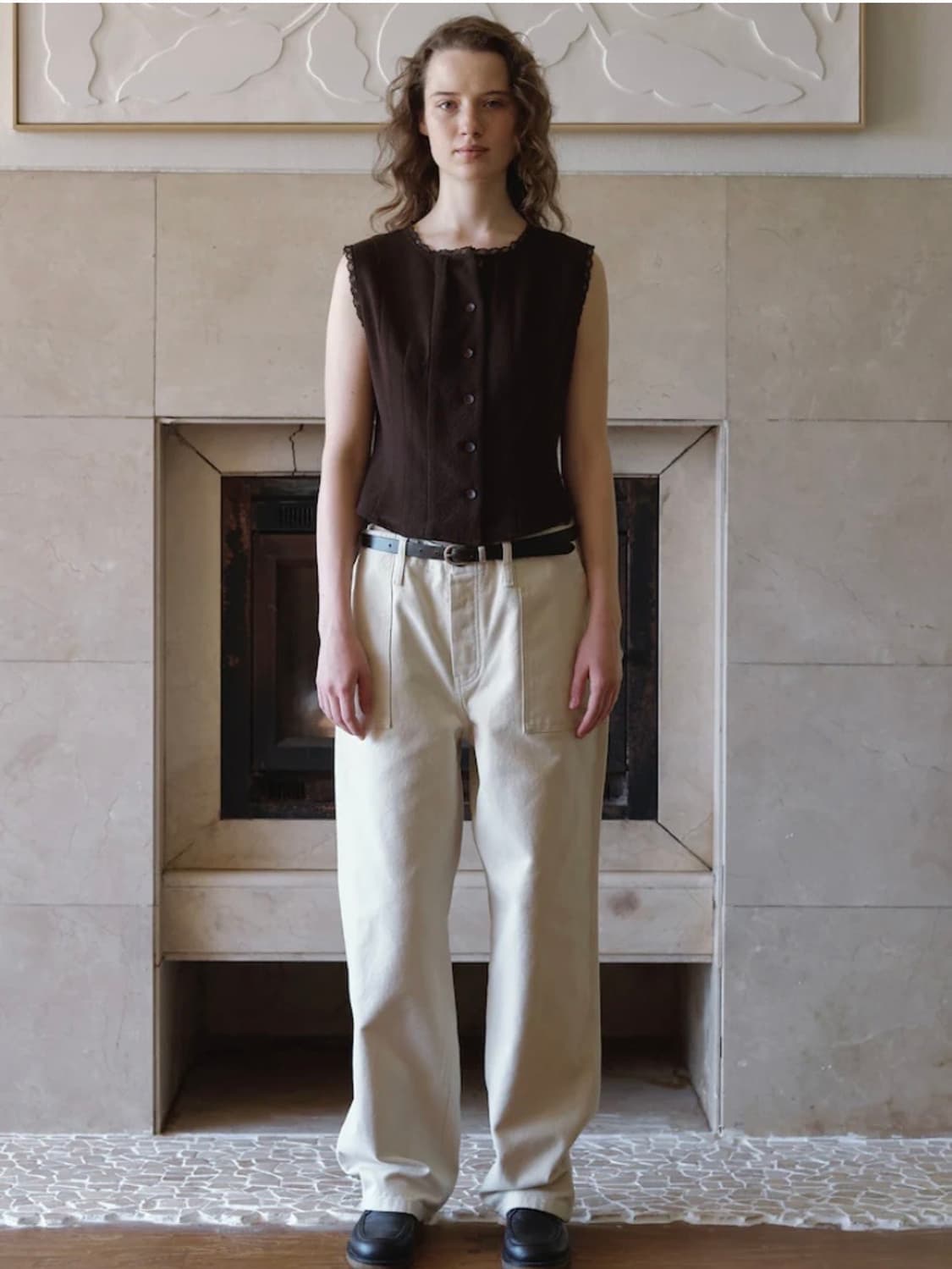 비아플레인 비아 보리스 버튼 베스트 (브라운) 상품이미지2