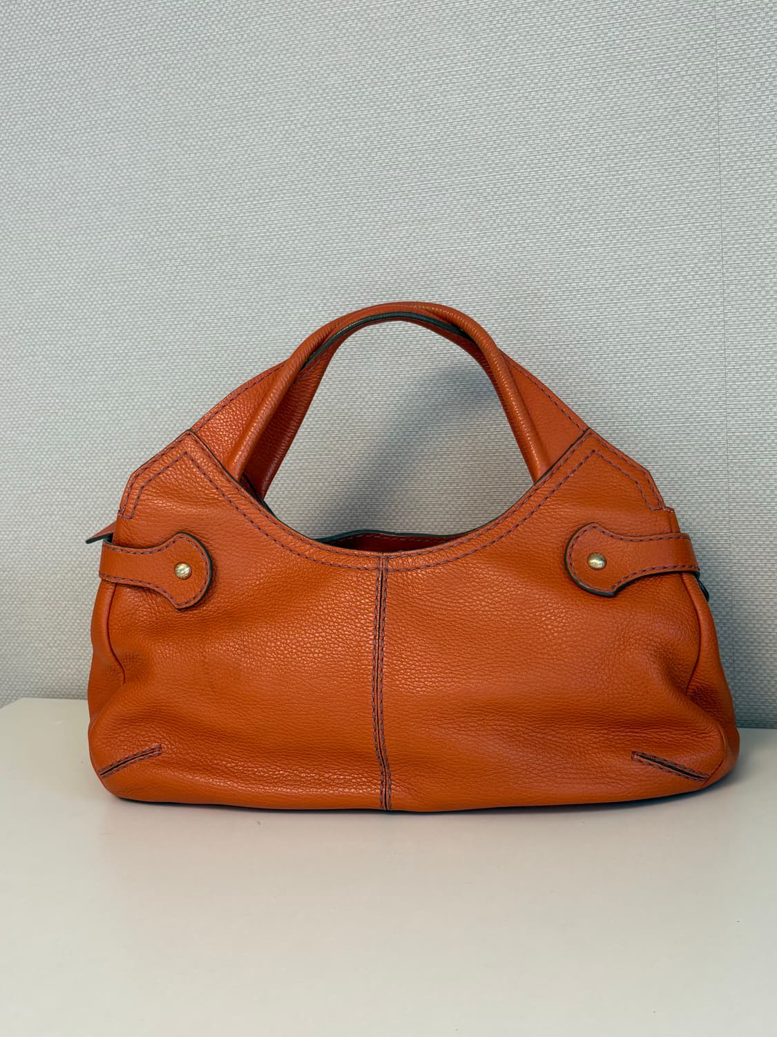 토즈 오렌지색 빈티지 가죽 숄더백 상품이미지2