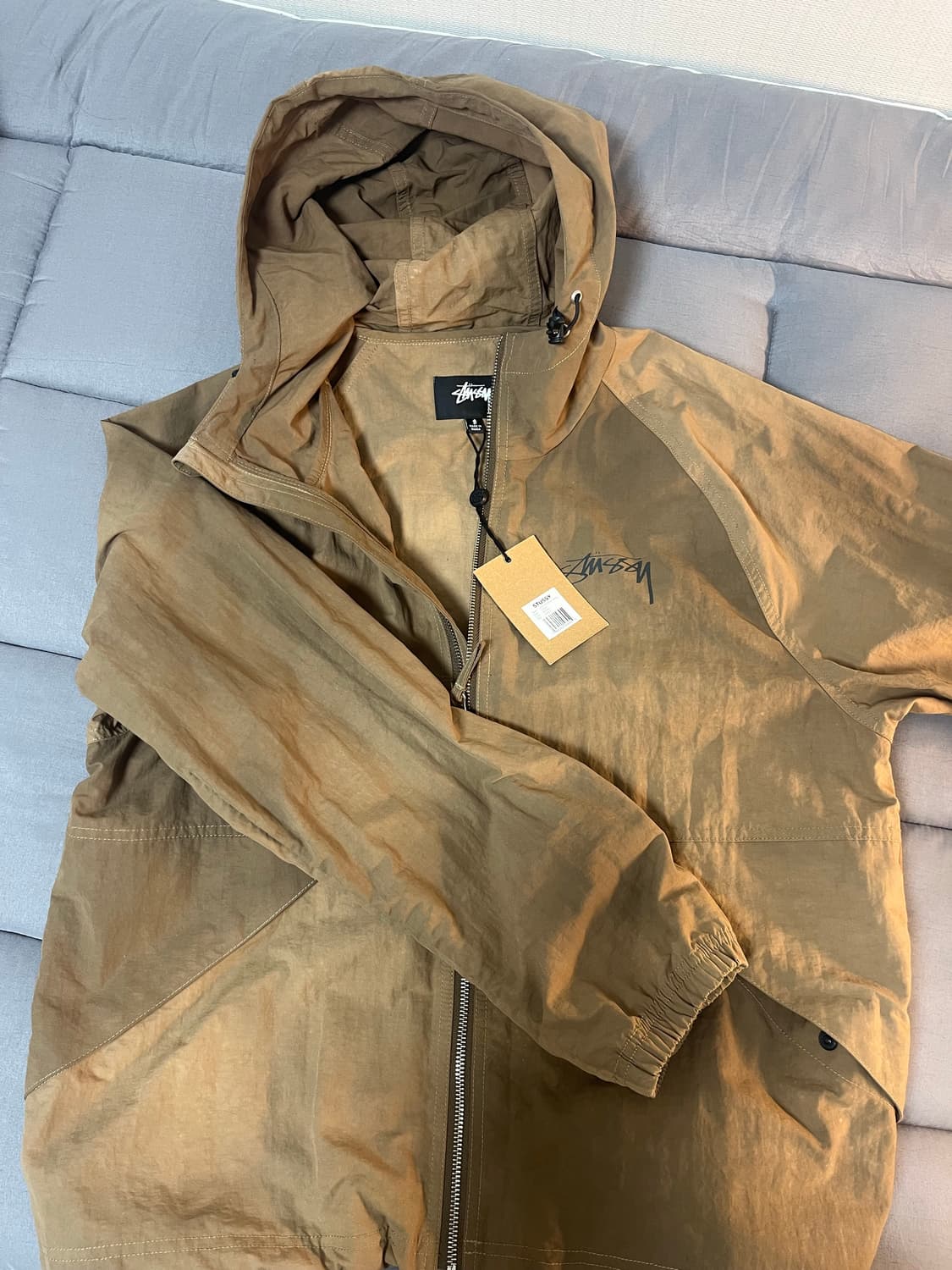 스투시 웨이브 비치 쉘 바람막이 브라운 S 상품이미지2