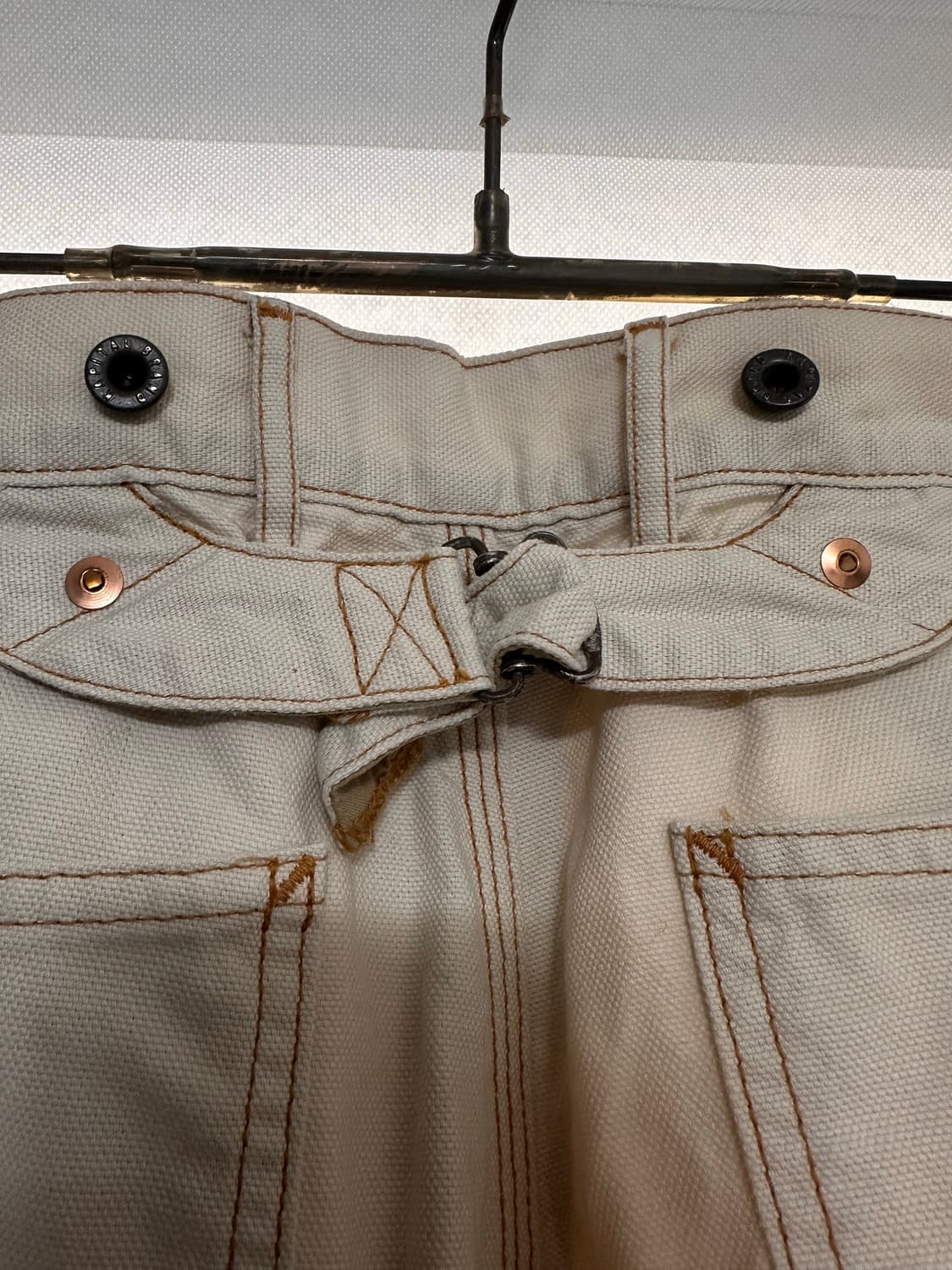 캐피탈 [kapital]씬 캔버스 럼버 더블니 팬츠 키나리 상품이미지6