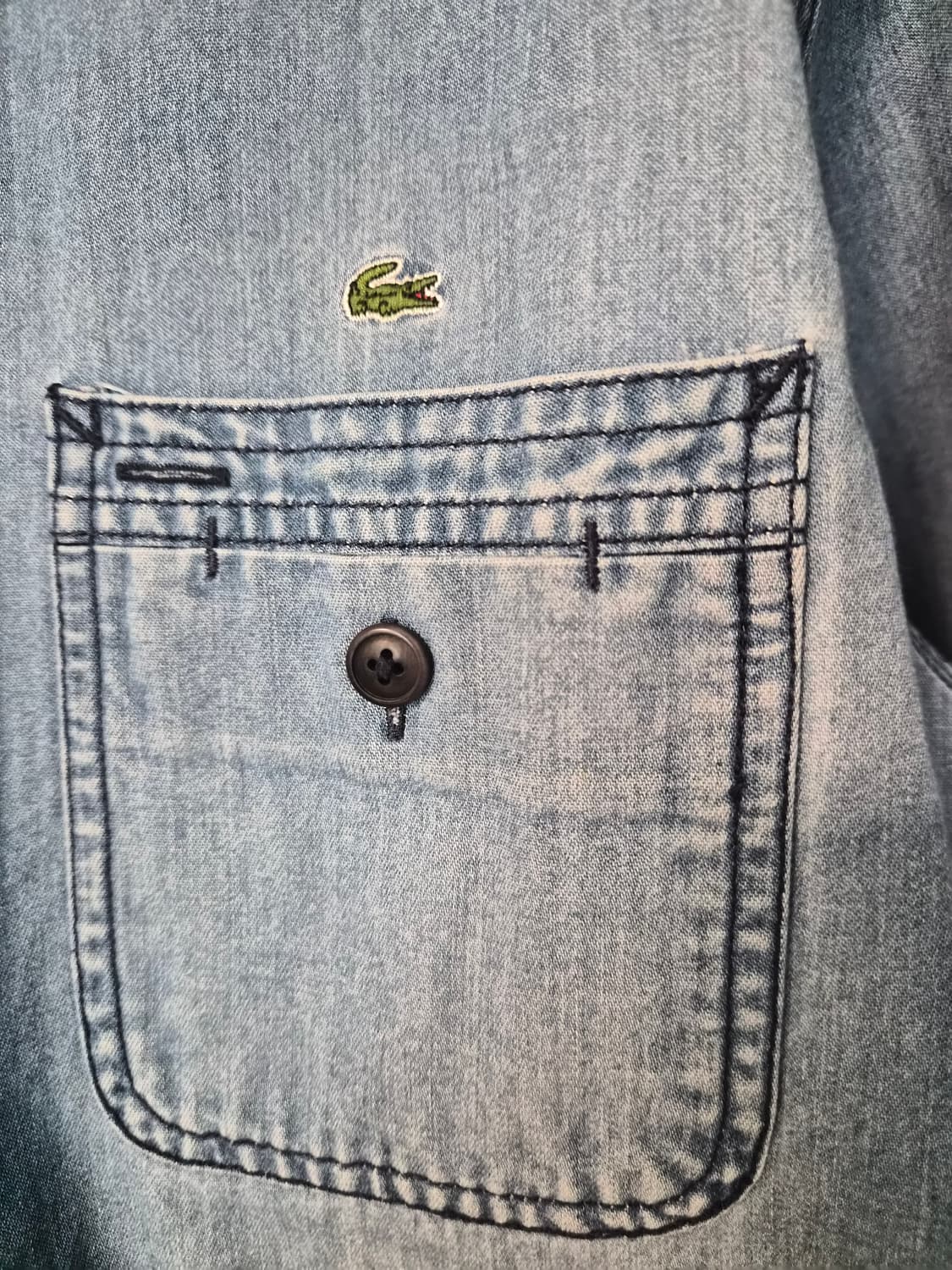 라코스테(LACOSTE) 슬림핏 데님 셔츠 상품이미지4