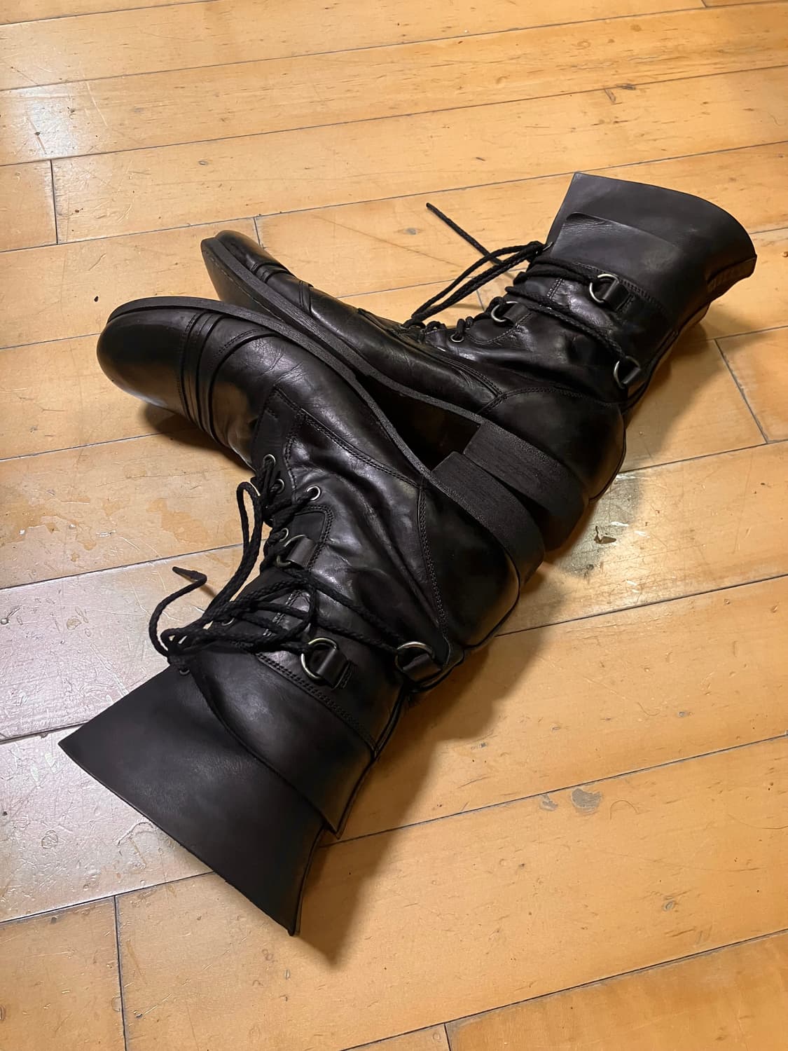 Whoop de doo 00s 훕데두 헤비 레이어드 컴벳 부츠 270 상품이미지4