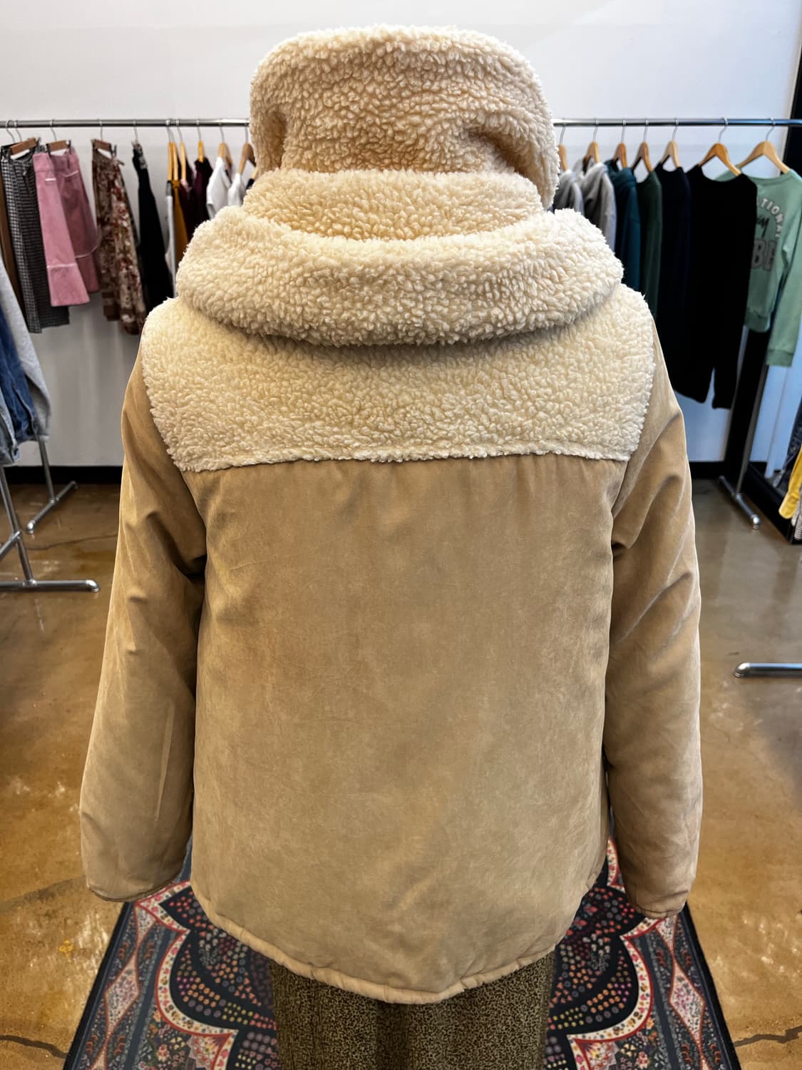 As Know As Pinky 셰르파 패널 후드 코트 상품이미지4