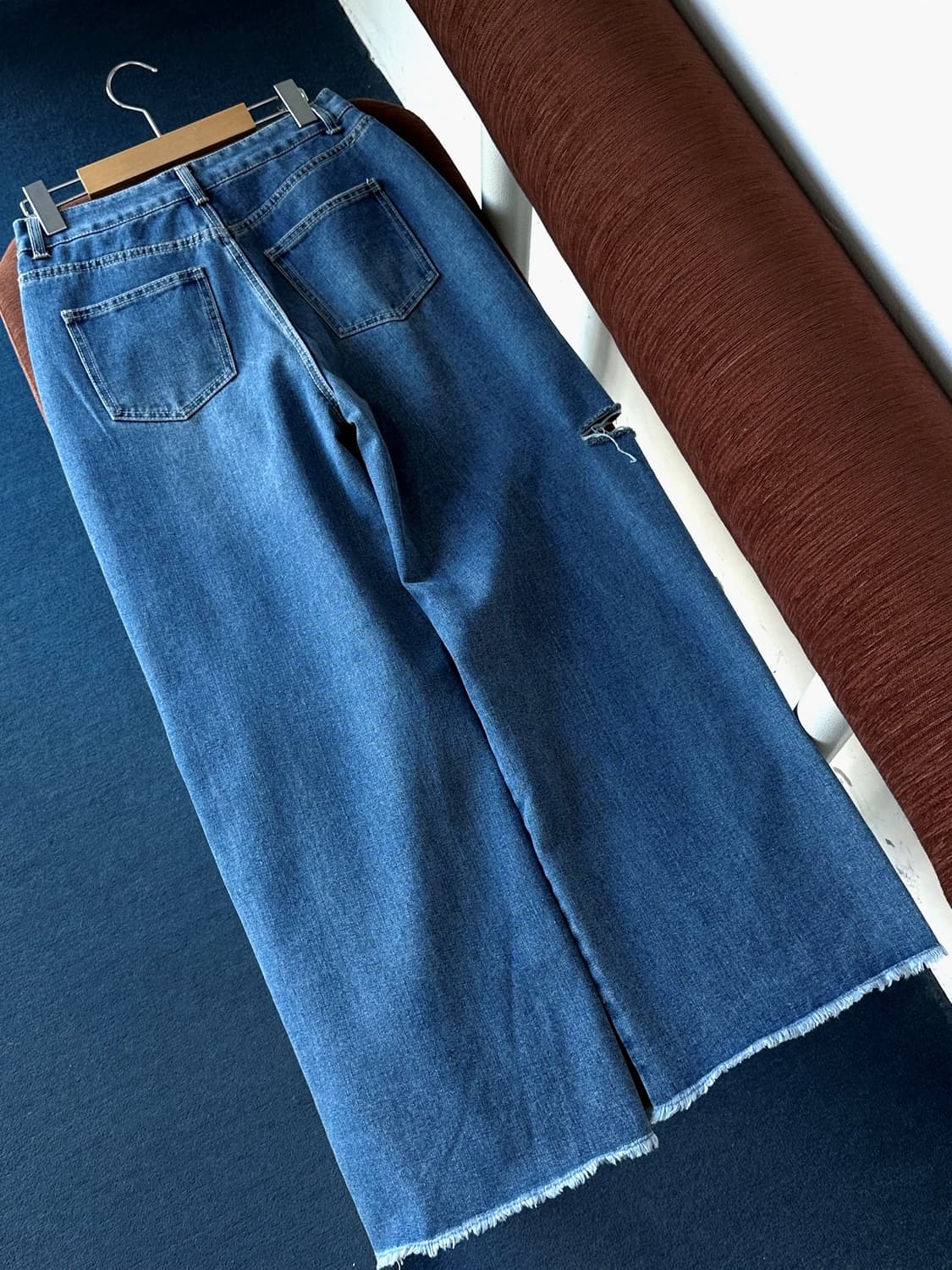 Crush design wide denim pants 상품이미지9