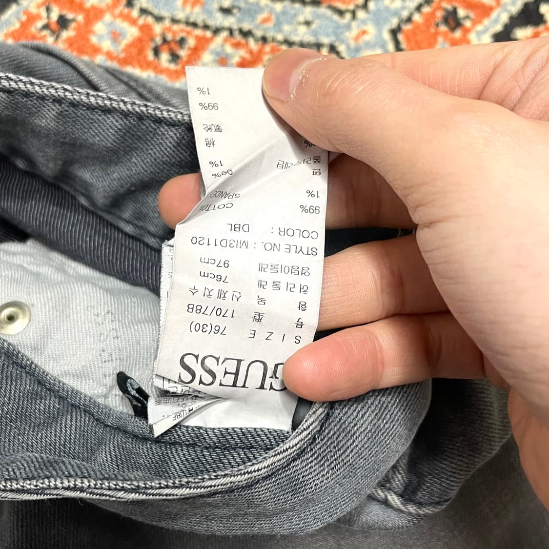 게스 그레이 데님팬츠 여성30 상품이미지7