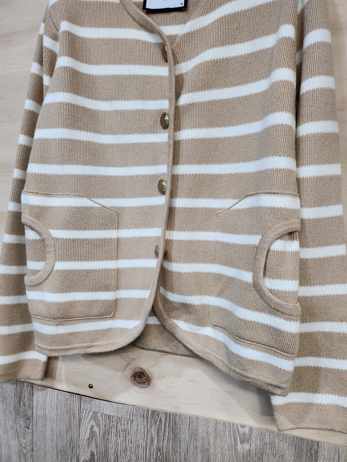 112) 칼라거펠트 스트라이프 가디건 상품이미지4