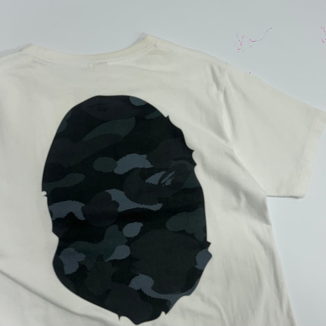 Bape 베이프 빅 에이프 헤드 카모 화이트 반팔  상품이미지6