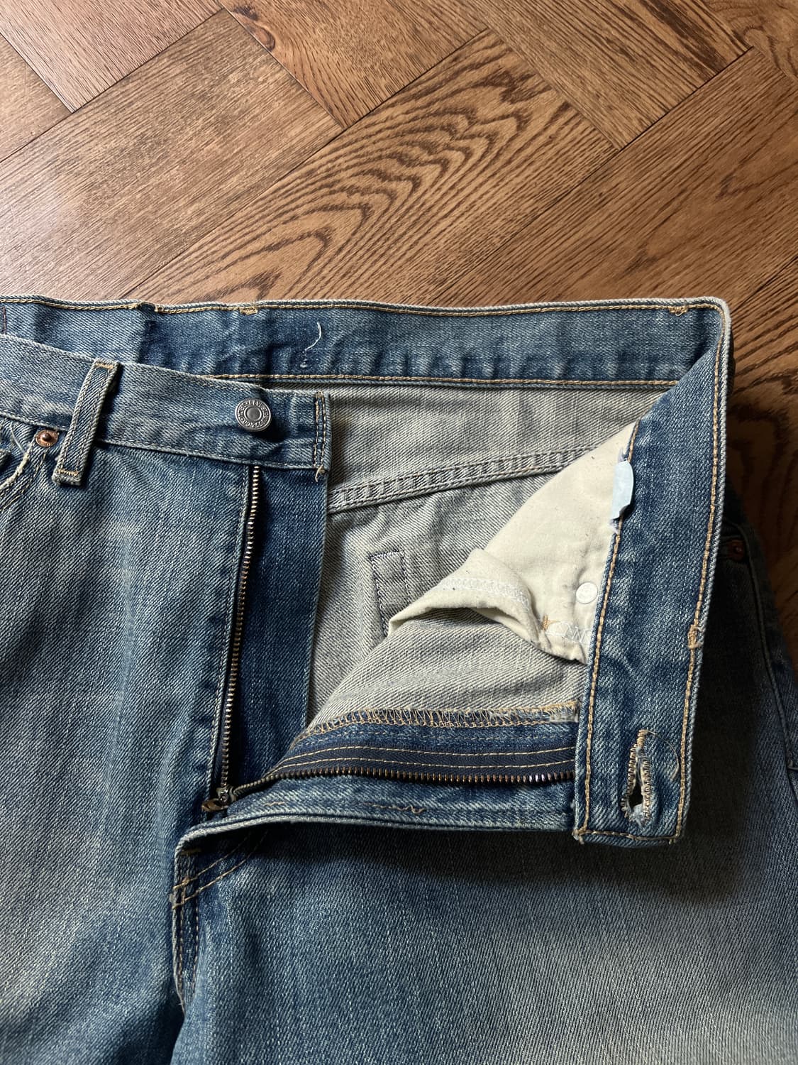 [34]00's 리바이스 USA 505 빈티지 워싱 데님 팬츠 상품이미지3