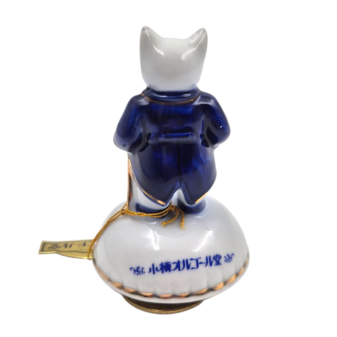 80s 오타루 턱시도 고양이 도자기 오르골 상품이미지3