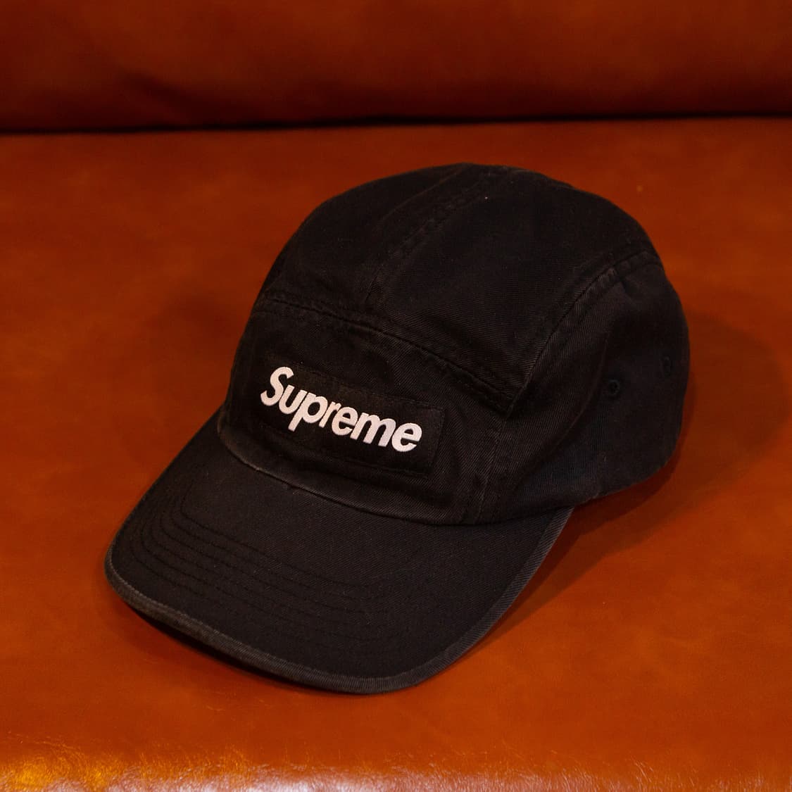 슈프림 워시드 블랙 캠프 캡 상품이미지2
