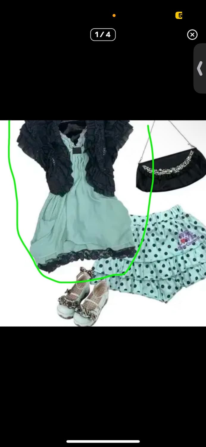 합정빈티지 엑시스팜 상의 민트+블랙 코디 세트 팔아욧 +치마 상품이미지1