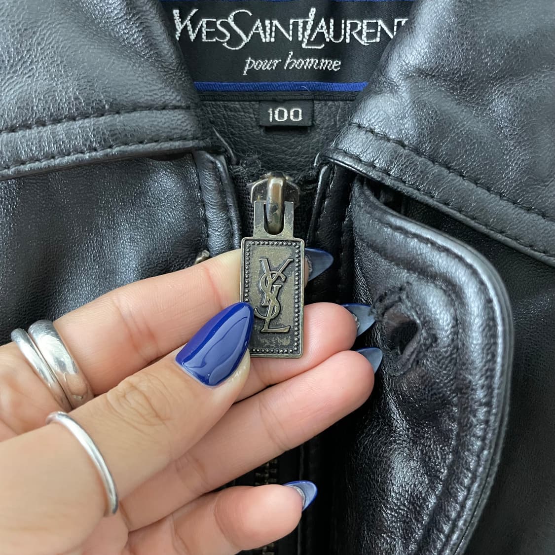 입생로랑 쉽 스킨 양가죽 봄버자켓 상품이미지6