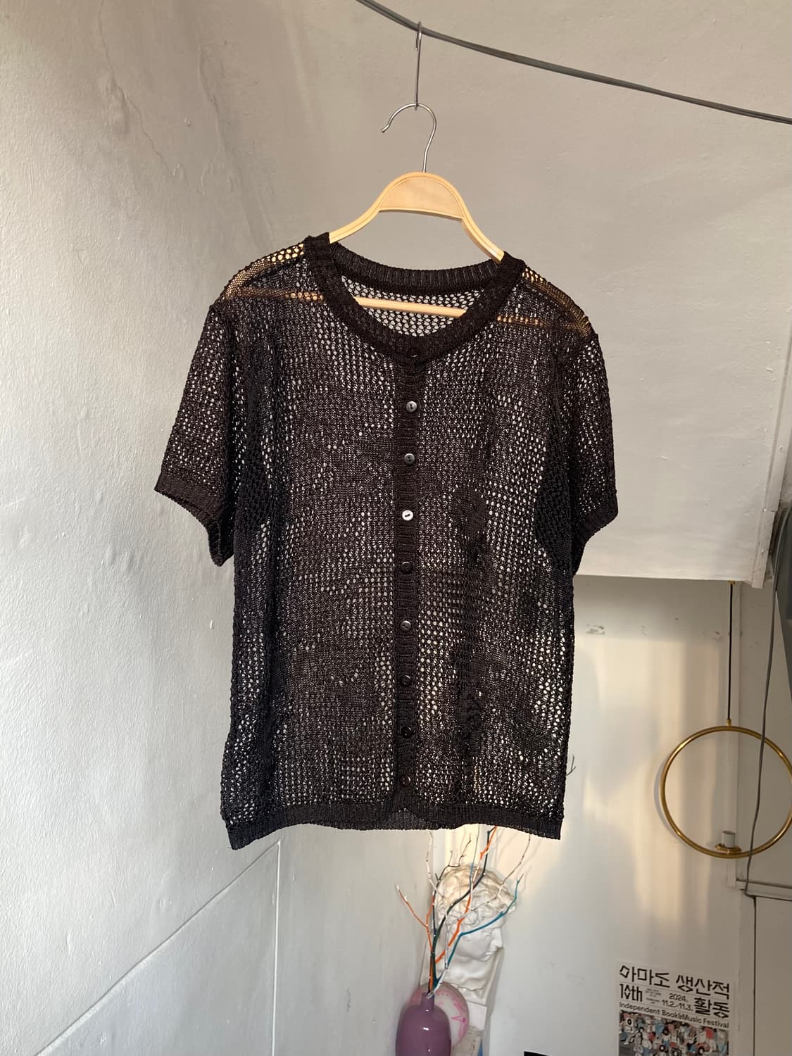 빈티지 레이어드 뜨개 크로셰 가디건 상품이미지1