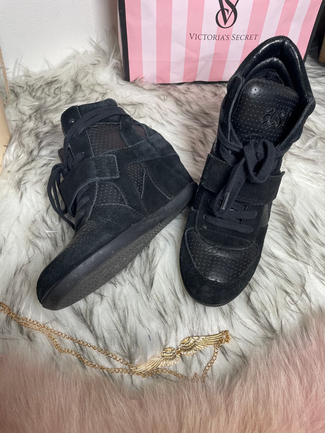 Ash 아쉬 블랙 보위 웨지힐 스니커즈 상품이미지4