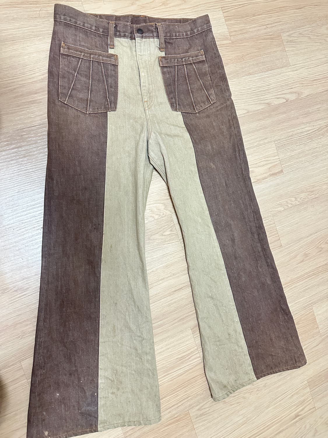 캐피탈 투톤 플레어팬츠 와이드 상품이미지1