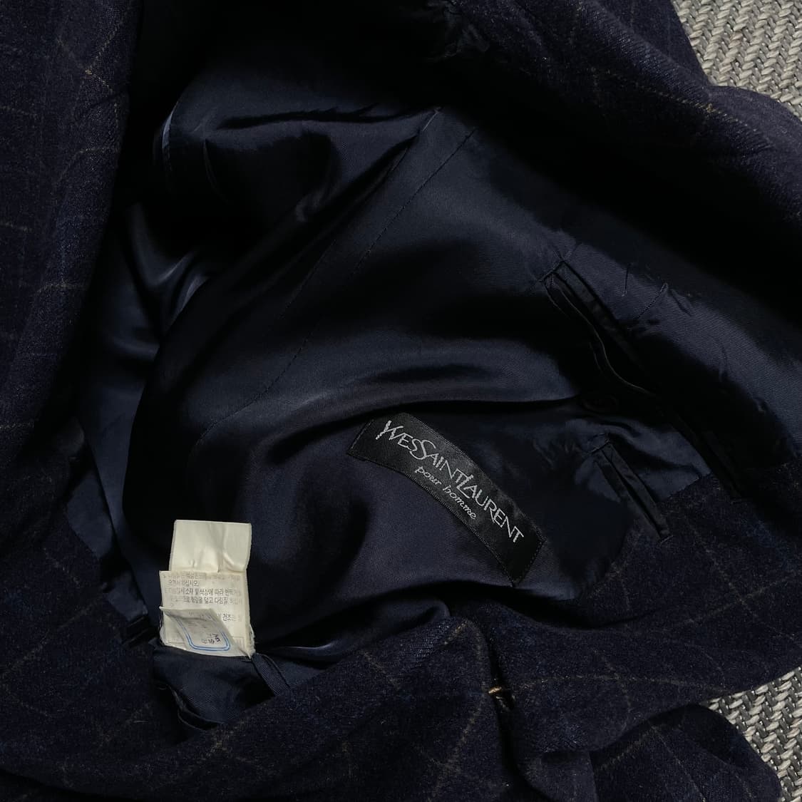 00s 입생로랑 아카이브 체크 패턴 캐시미어 혼방 블레이져o 5480 상품이미지6