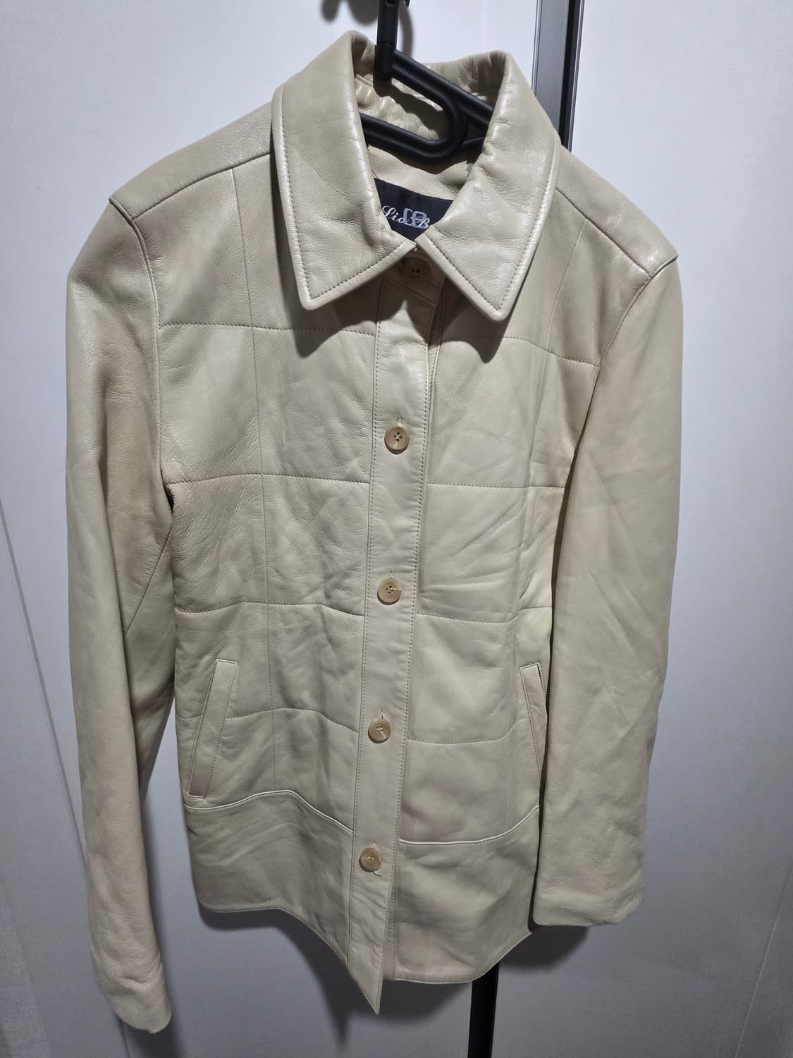 Lio Bell 아이보리 퀼팅 양가죽 자켓 55 상품이미지1
