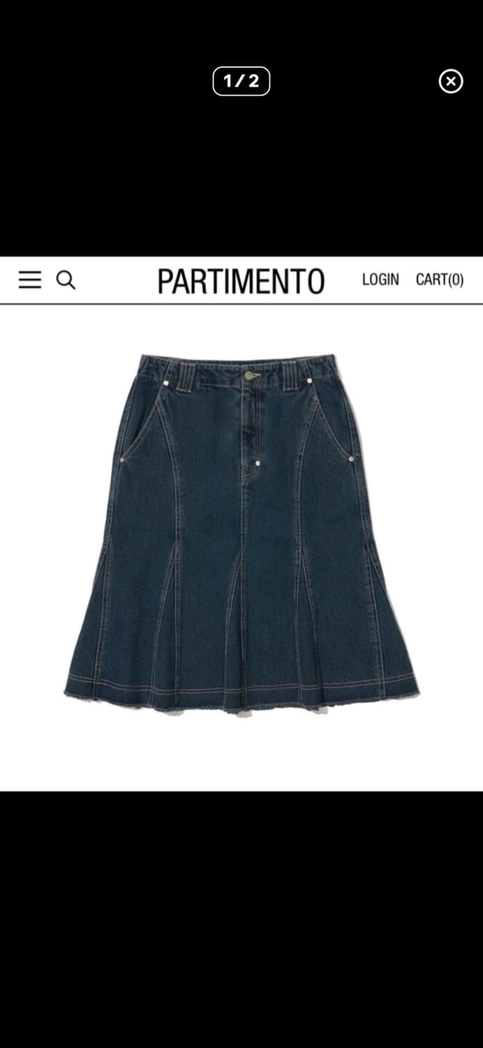 파르티멘토 gored flare skirt 데님 상품이미지1