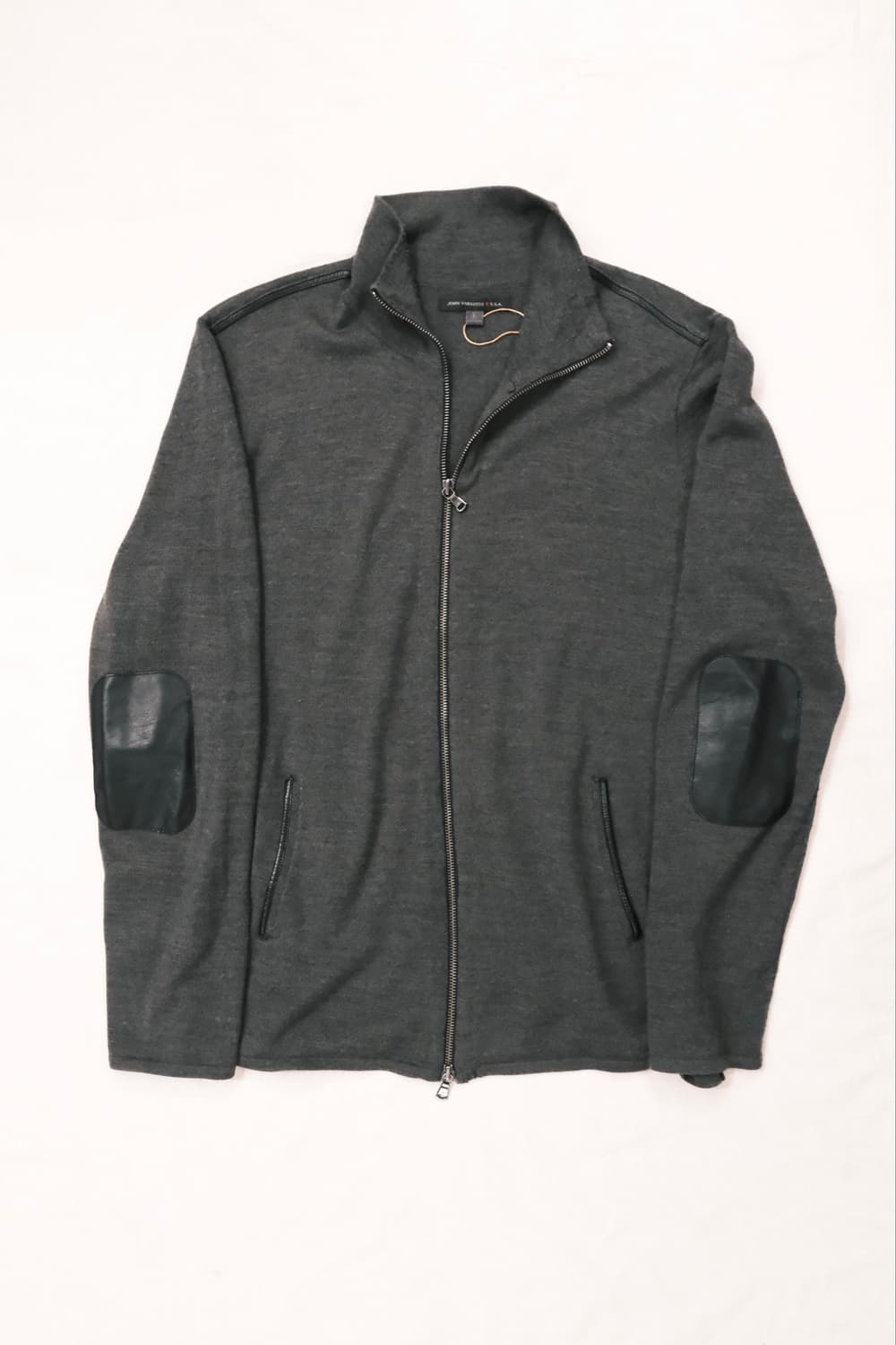 John varvatos 레더 패치 니트 집 L 상품이미지1