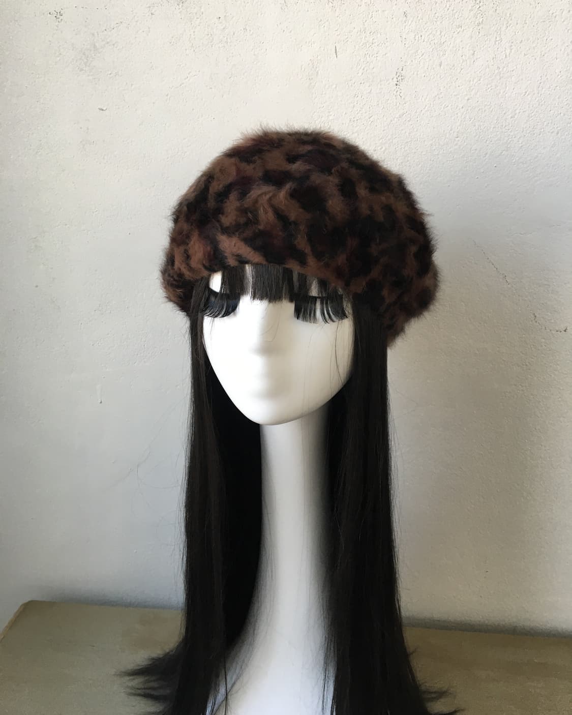  leopard pattern fluffy beret 상품이미지4
