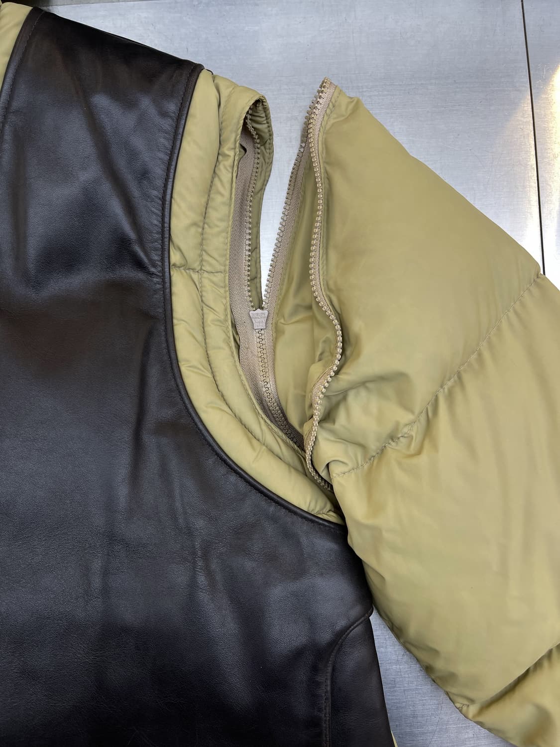 쇼트 80s 2in1 레더 다운 자켓 상품이미지7